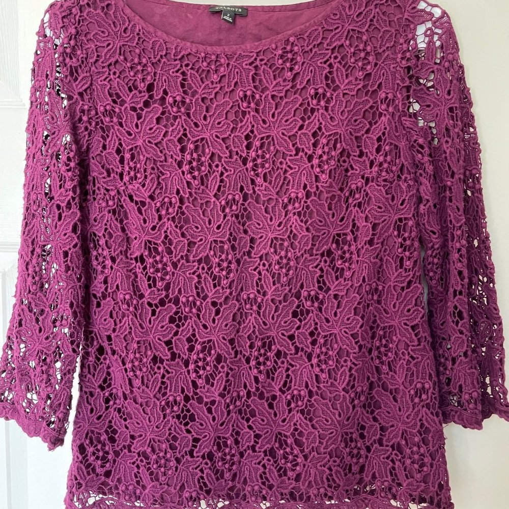 Talbots Lace Blouse, lined